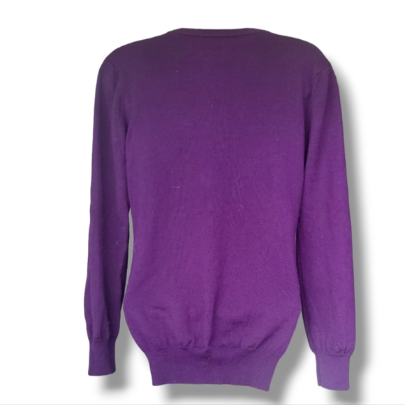 Purple 100% Wool Sweater by Wool Mark - Picture 2 of 3